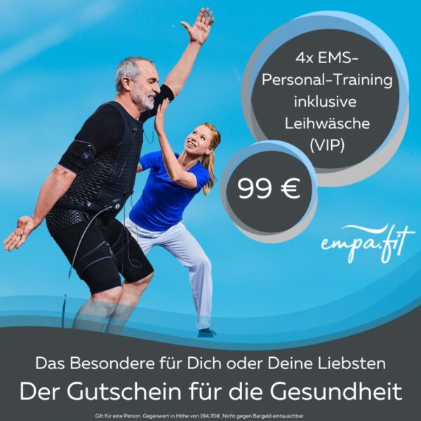 empa.fit, empafit, Persönliches Training, EMS, EMP, Beckenbodentraining, Rückentraining, Fitness, Fitnessstudio, Personal Training, Gutschein, Geschenk, Gesundheitsgutschein, Besonders, Weihnachten